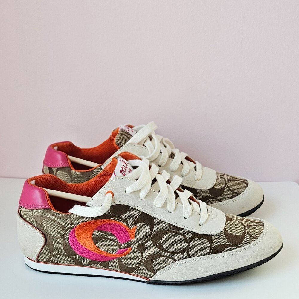 Coach Perrie Suede Leather 12C Monogram